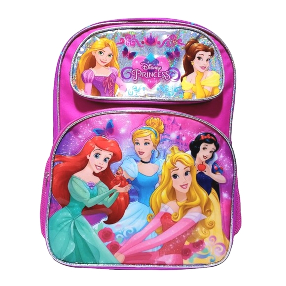Disney Other - Disney Princess Backpack Girls Large Princesses Pink 16" Kids School Book Bag